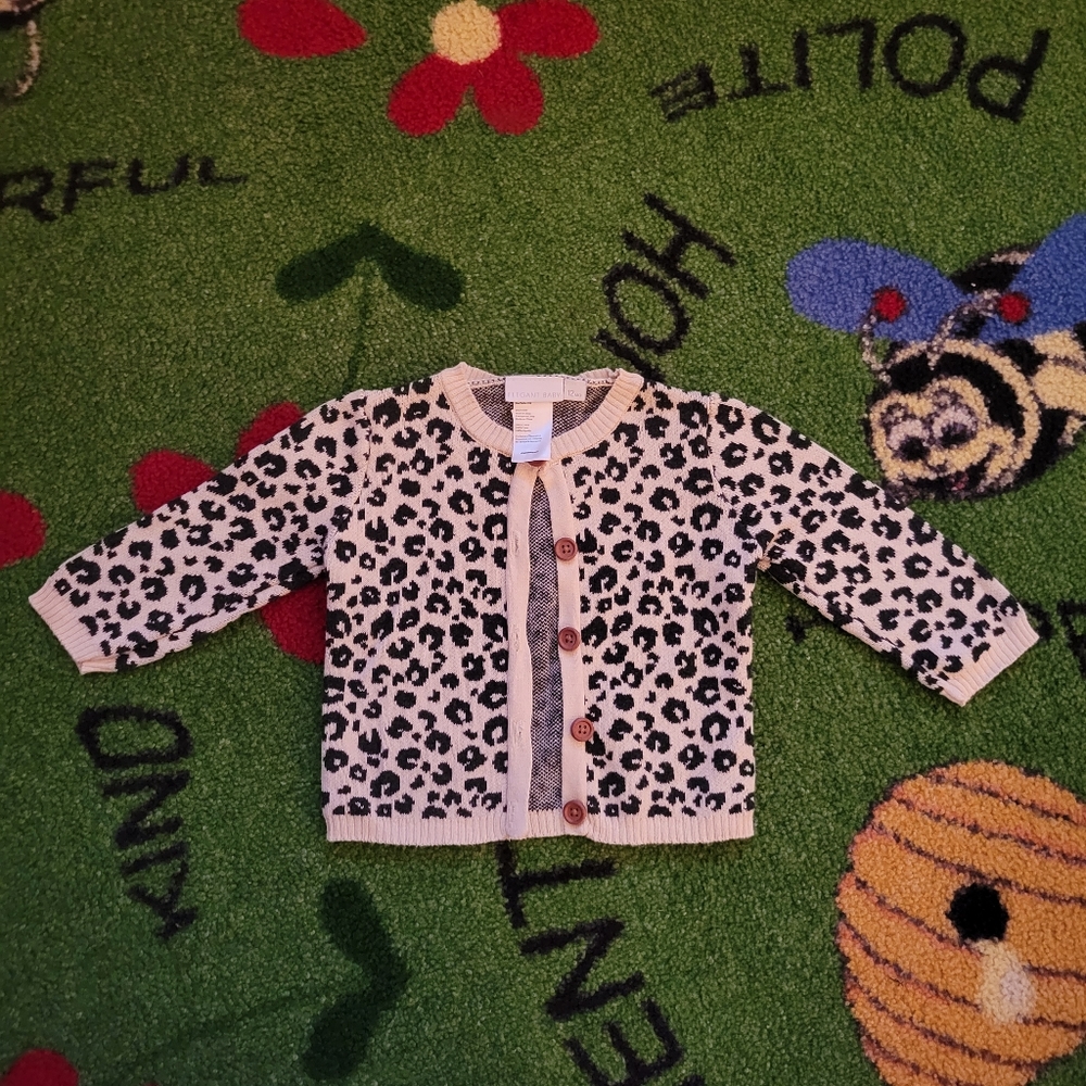 Elegant Baby Cheetah Cardigan 12 months